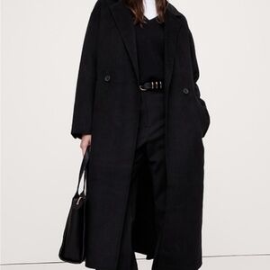 Banana Republic Black Women's Belted Wool Coat
